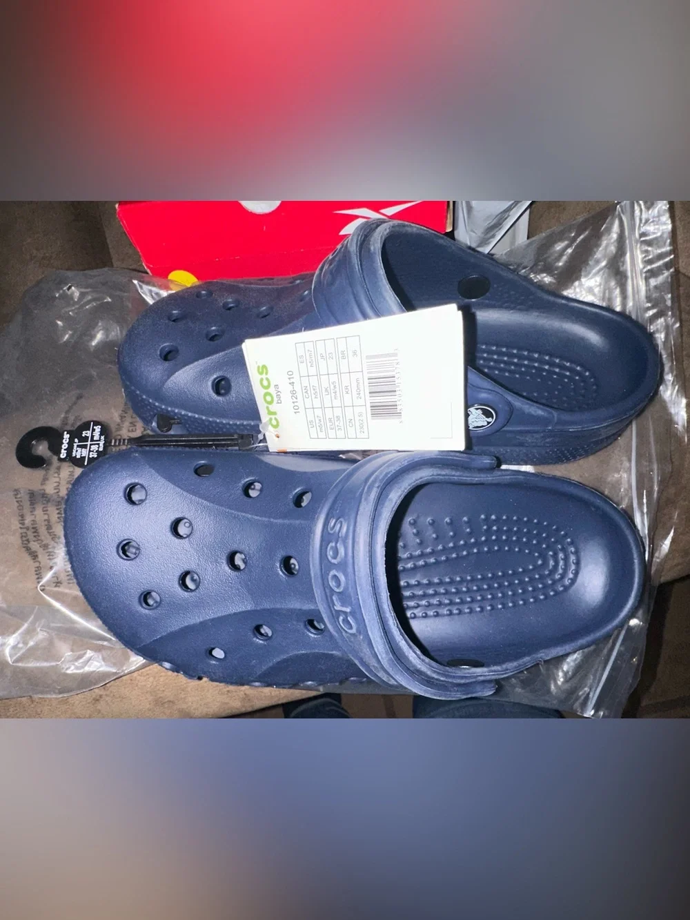 CROCS Blue Classic Clog Slip-On Pair